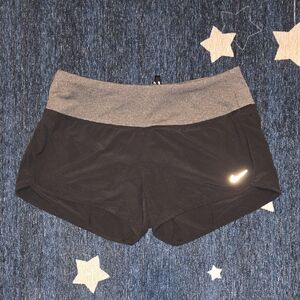 Nike Women's Black and Gray Athletic Shorts
